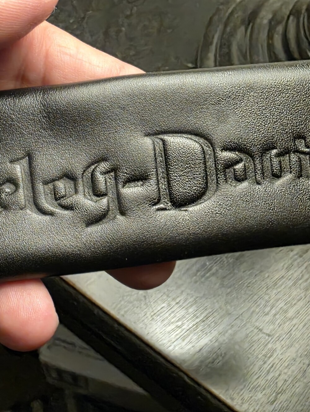 Harley-Davidson Black Leather Hair Pony Tail - Picture 2 of 7